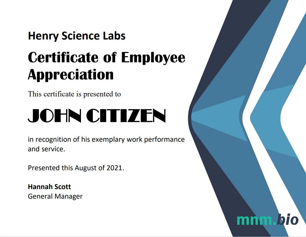 USA Employee Appreciation cert Version 2